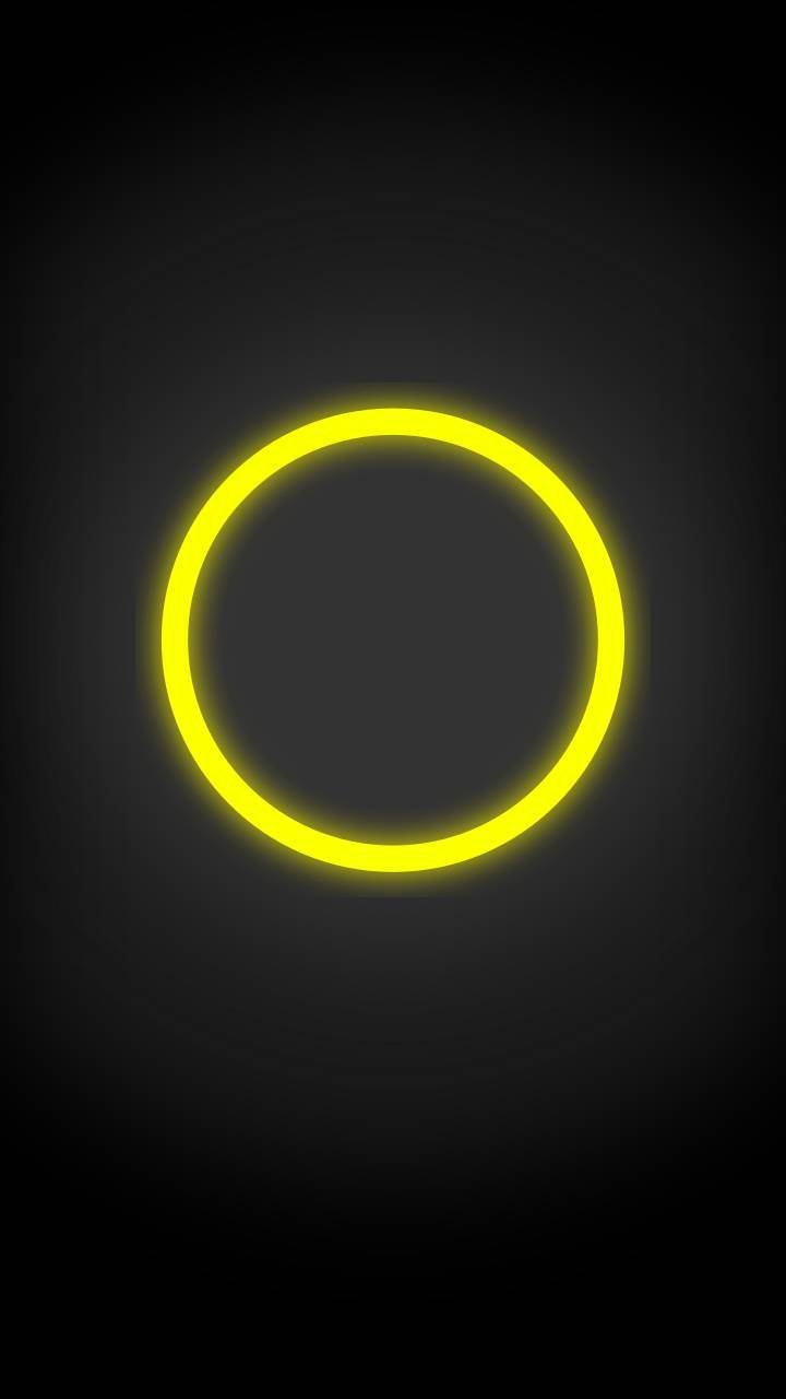 Зеленый неоновый круг