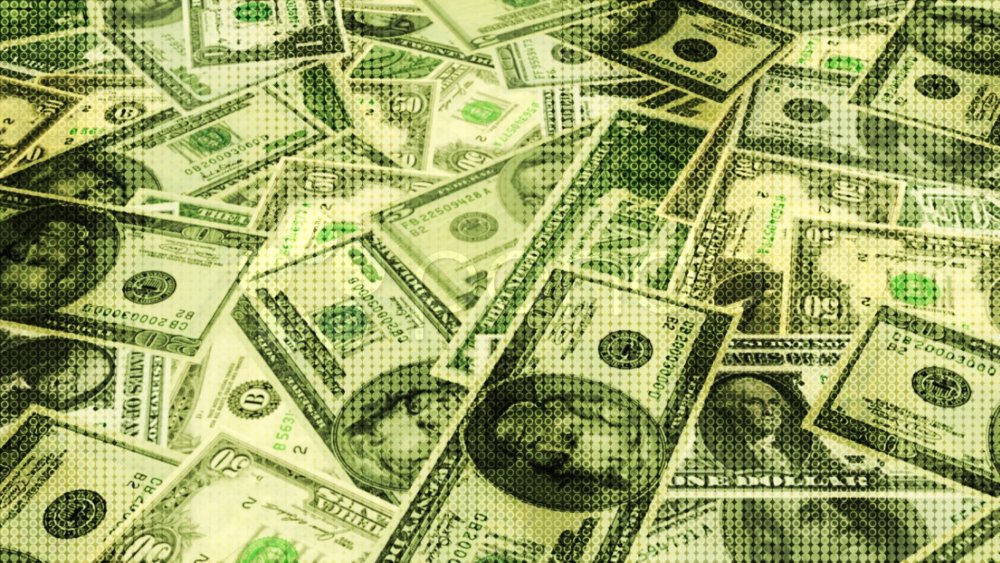 Доллары на задний фон