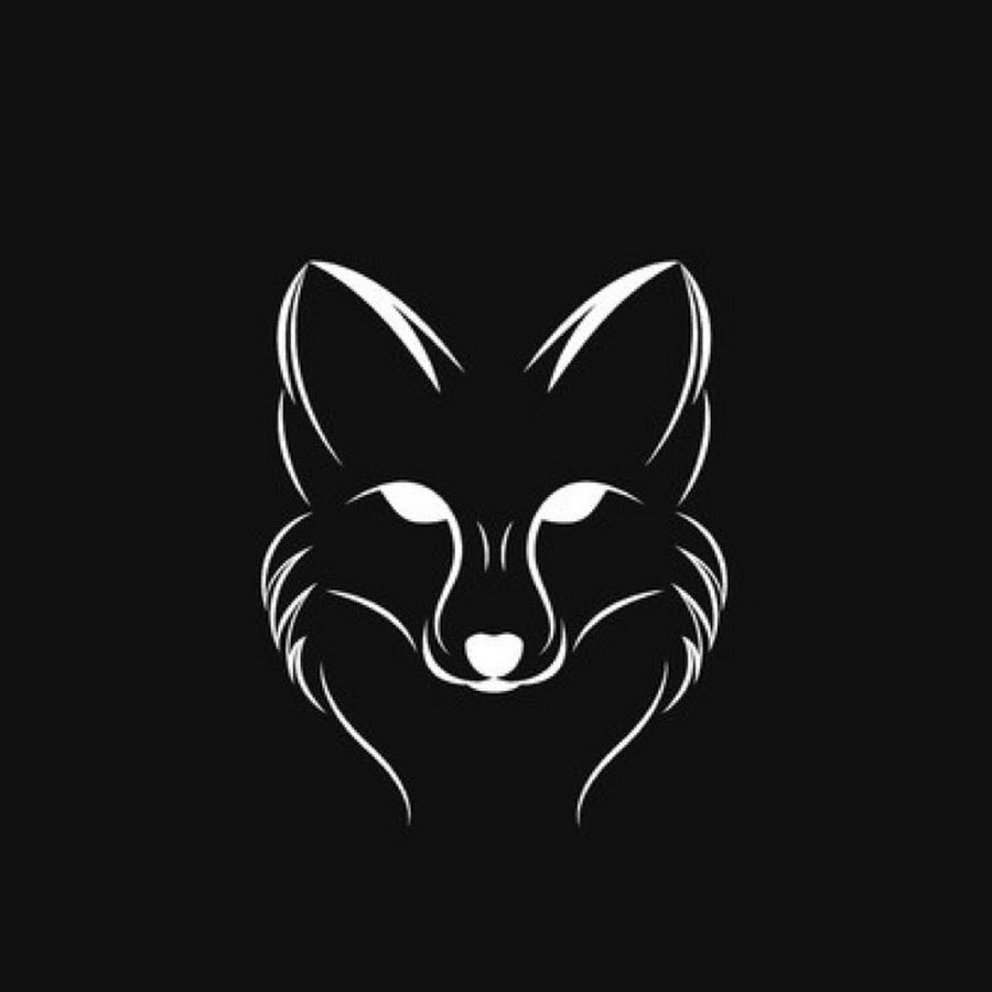 Чëрный Лис на чëрном фоне