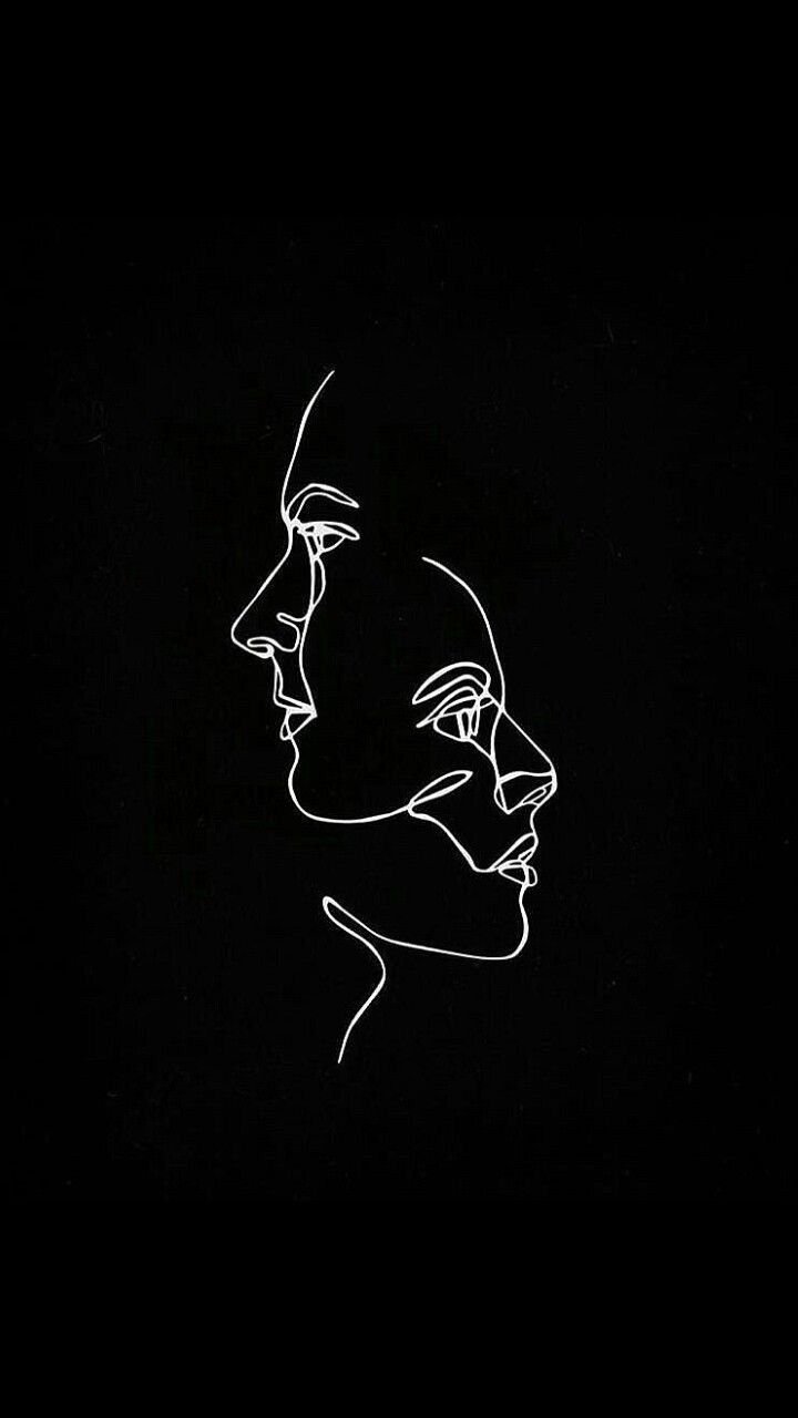 Лицо одной линией