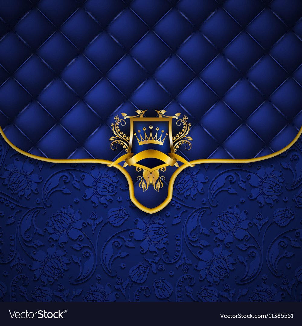 Корона на синем фоне