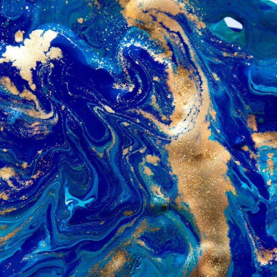 Голубой жидкий мрамор