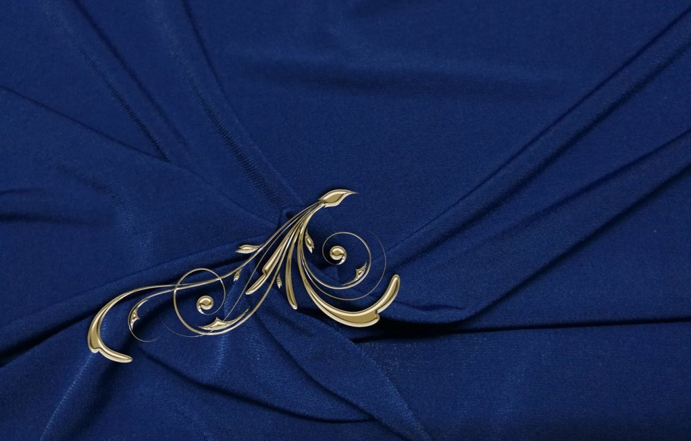 Темно синий с золотом