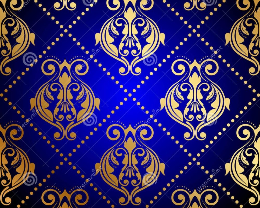 Фон синий с золотом