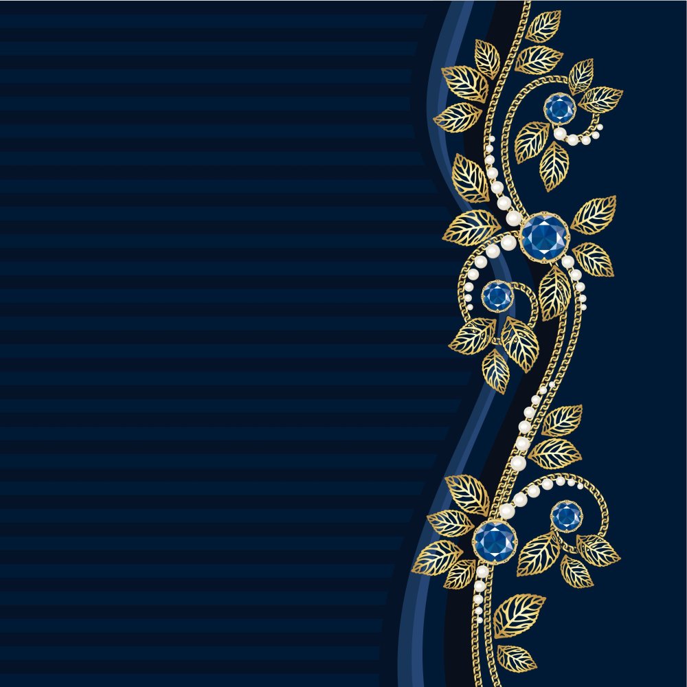 Фон синий с золотом