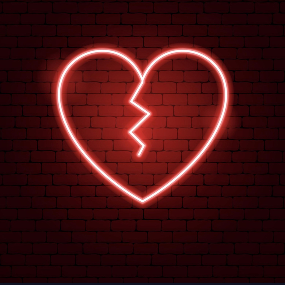 Сердечко на черном фоне