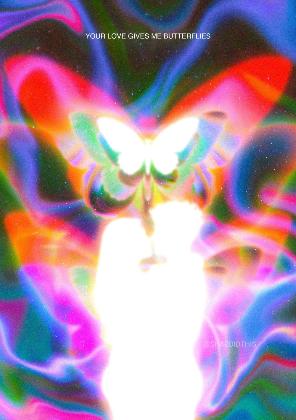 Зелёный огонь на чёрном фоне