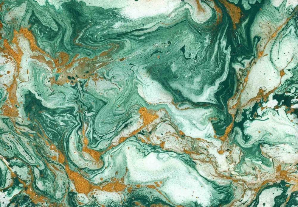 Мрамор изумруд с золотом