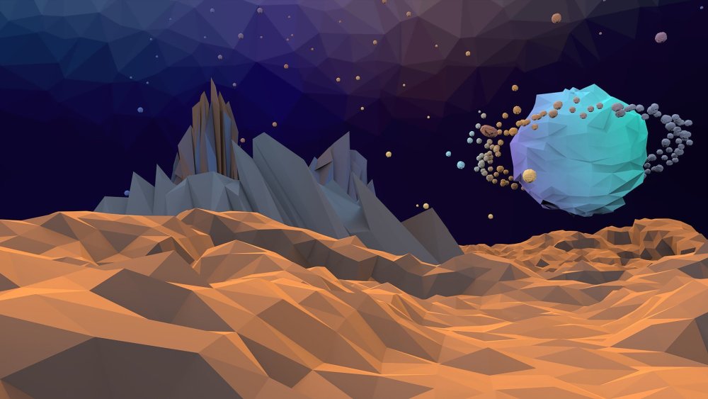 Низкополигональные горы синема4д