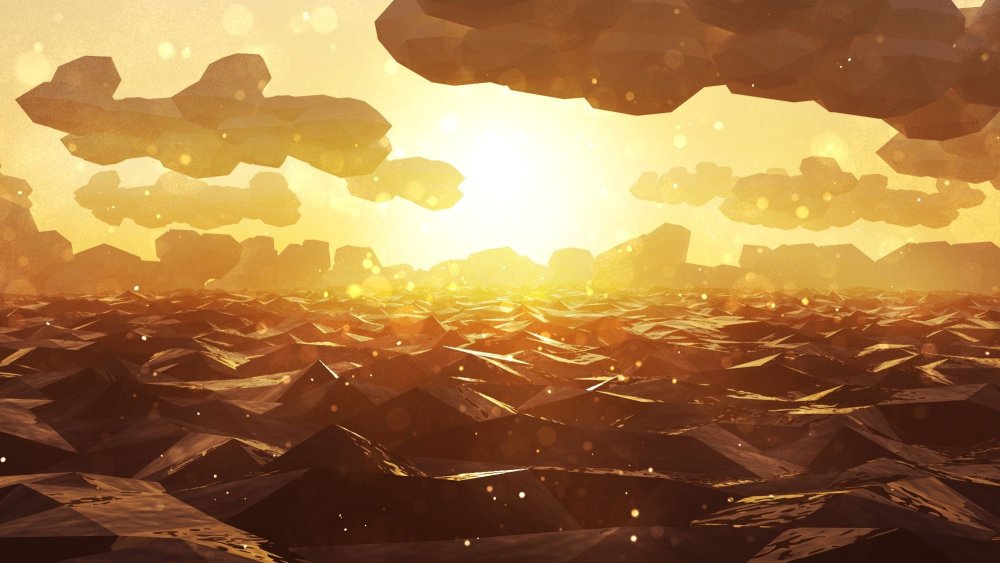 Солнце низкополигональное