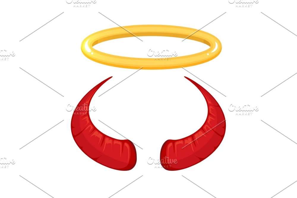 Нимб и рожки