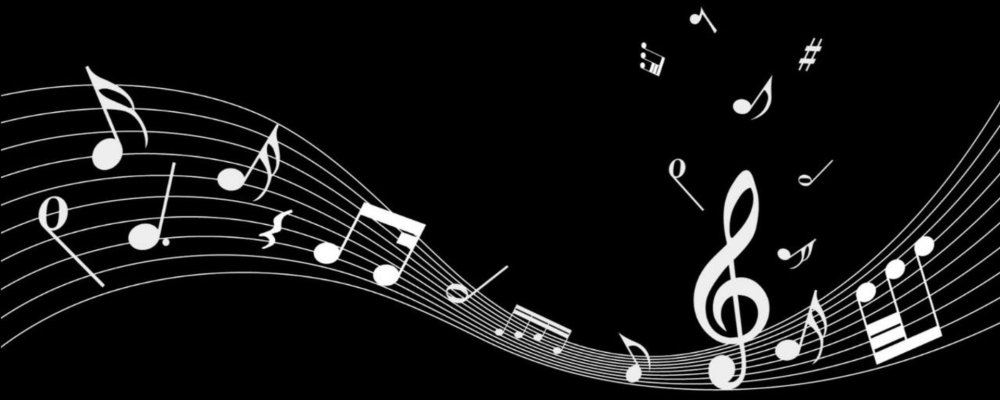 Фон с нотками темный