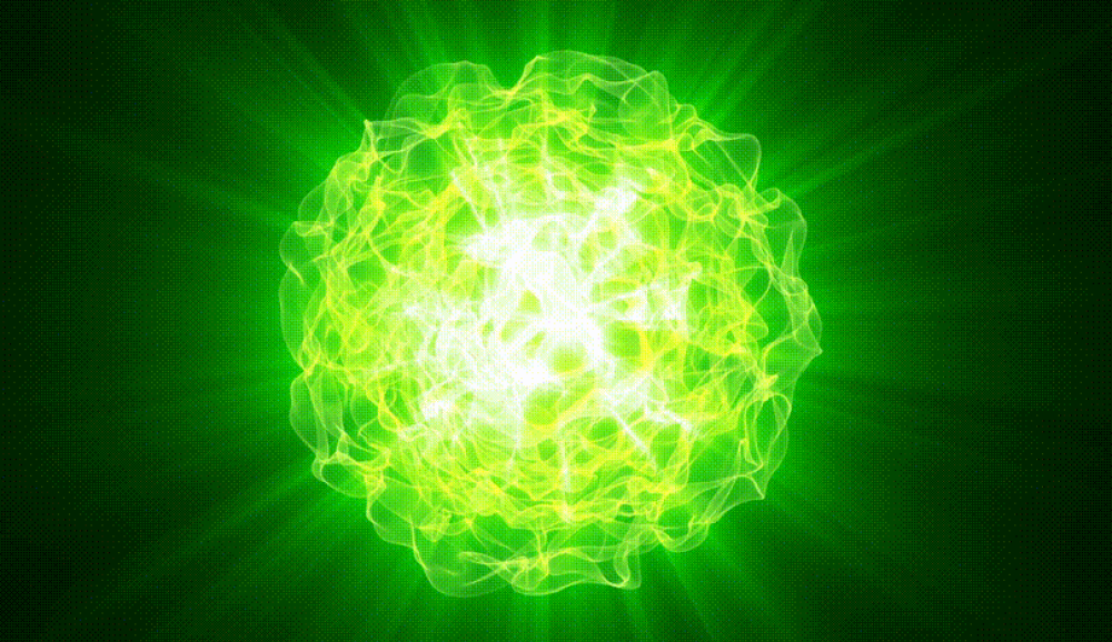 Огненный шар зеленый