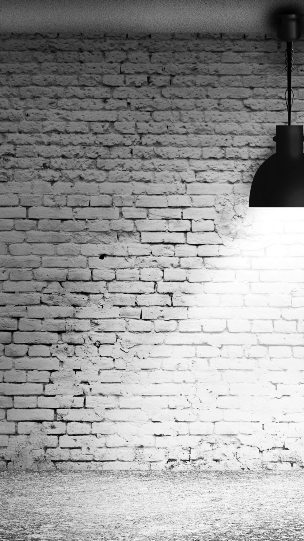 Белая кирпичная стена