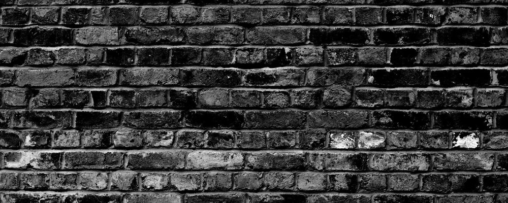 Черная кирпичная стена 4к