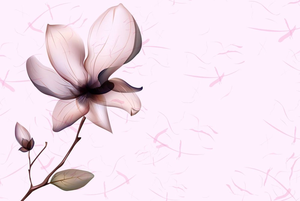 Цветы на бежевом фоне