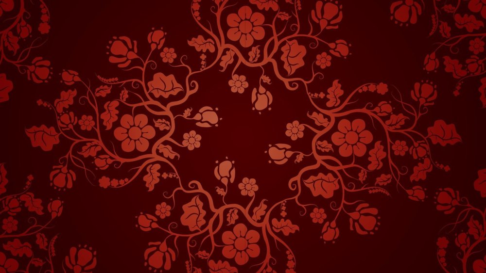 Бордовый фон с узорами