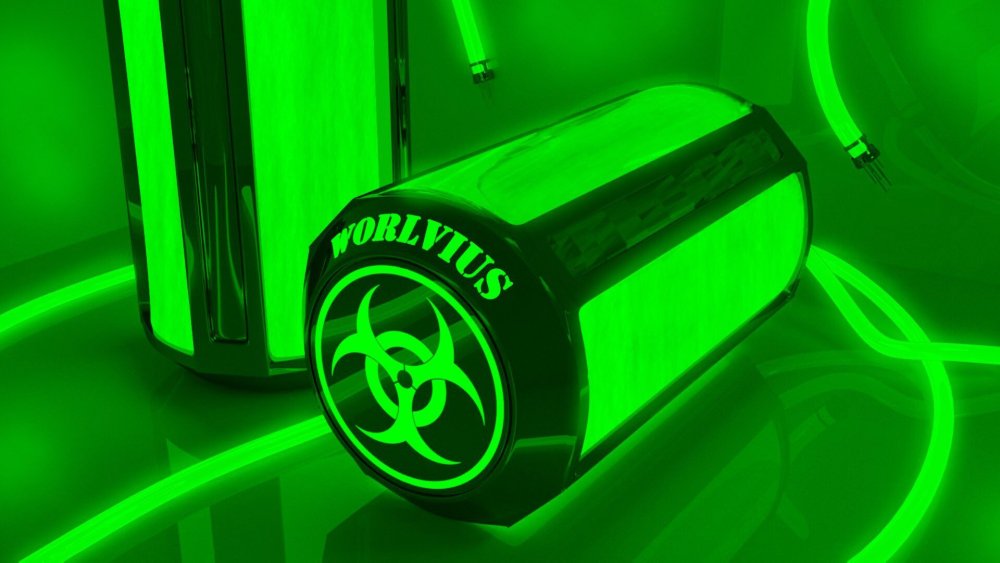 Неоновый знак радиации