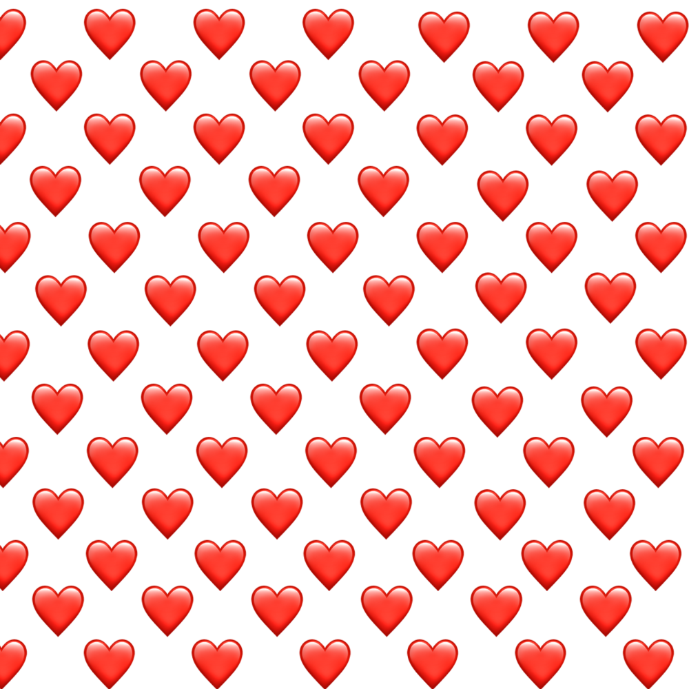 Много смайлов сердечек