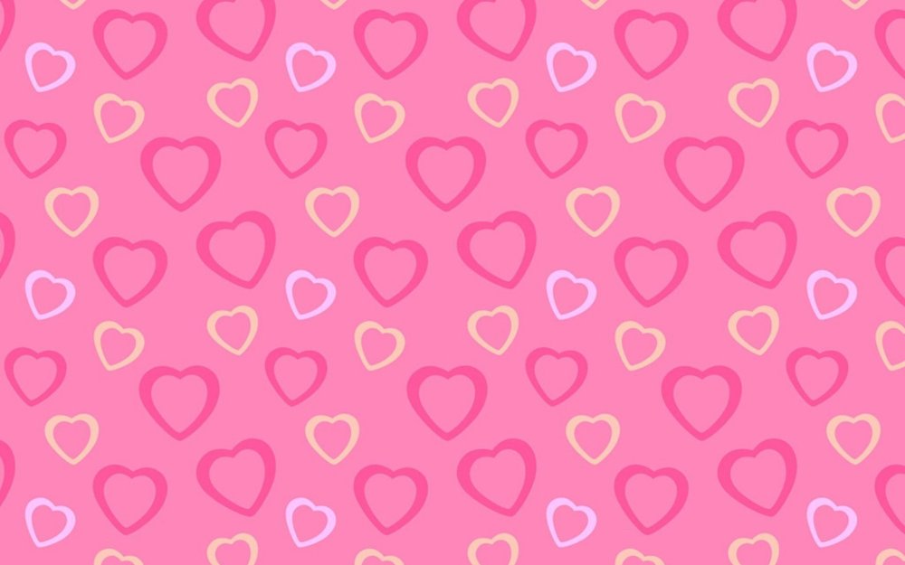 Розовый фон с сердечками