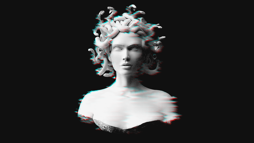 Медуза Горгона глитч