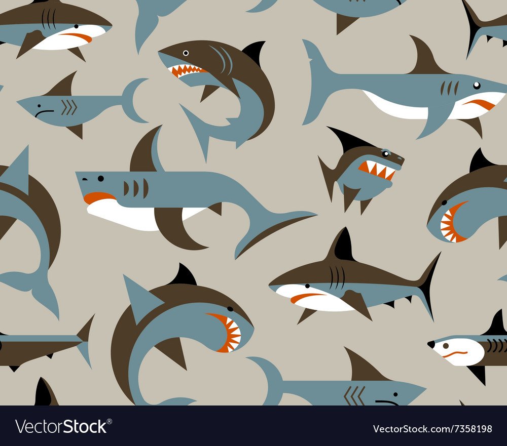 Акула сбоку вектор