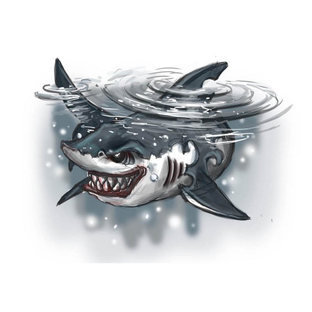 Белая акула арт