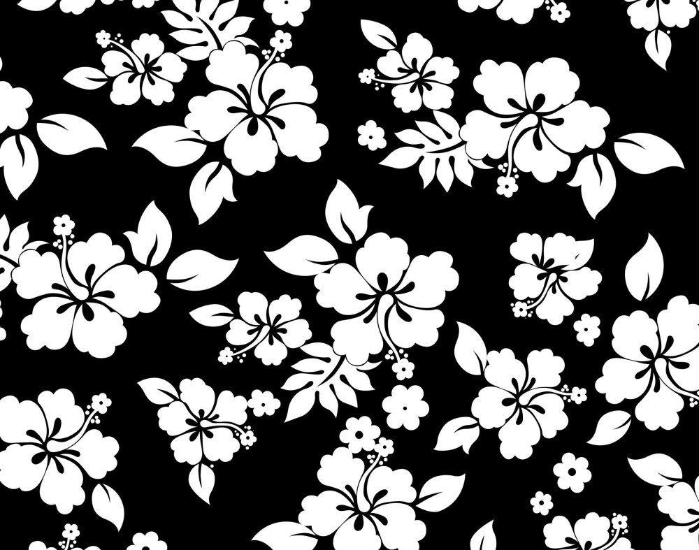 Ткань белая с черным узором