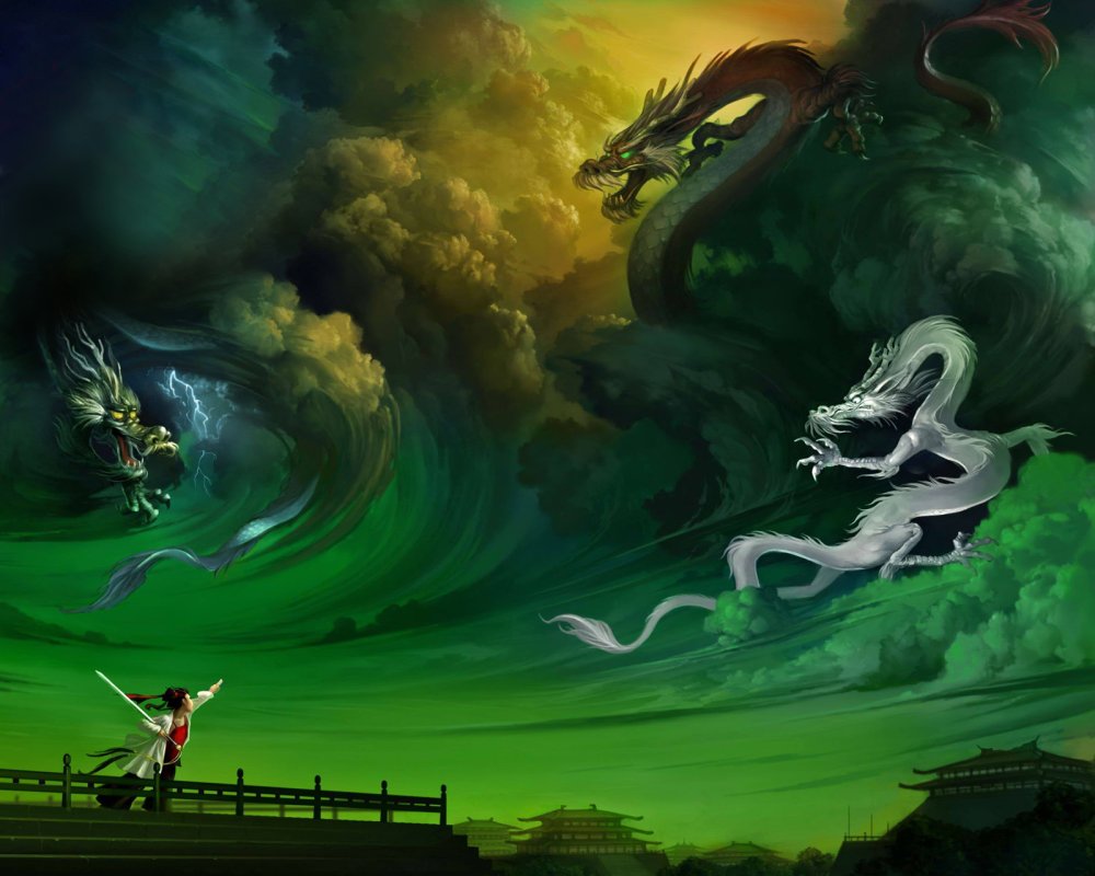 Красивый фон с драконом