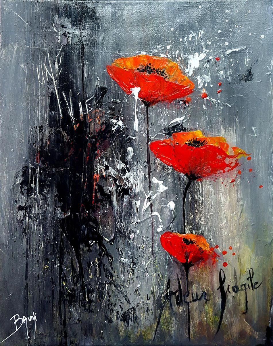 Маки мастихином акрил