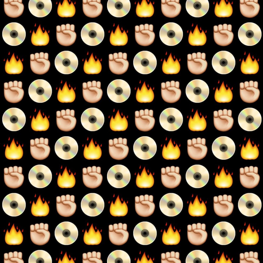 Много ЭМОДЖИ на черном фоне