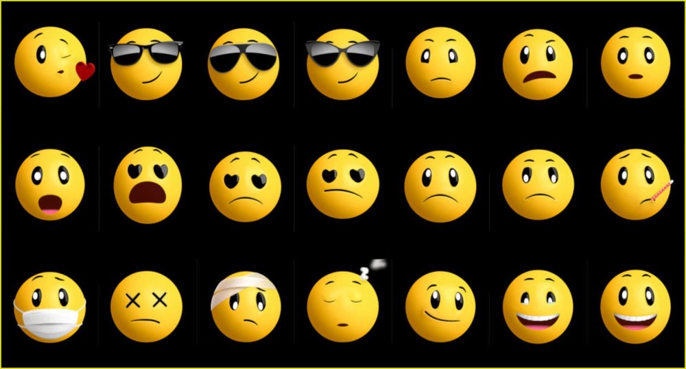 Смайлик на черном фоне