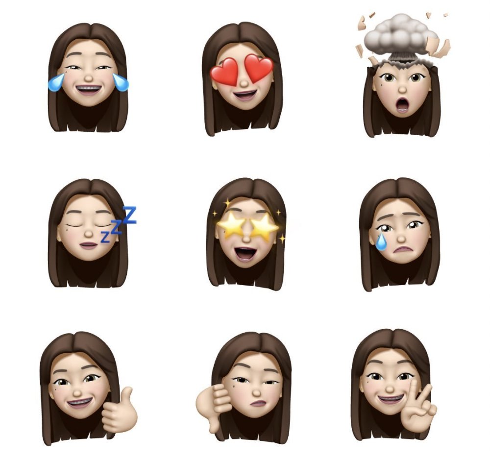 Стикеры с лицом человека