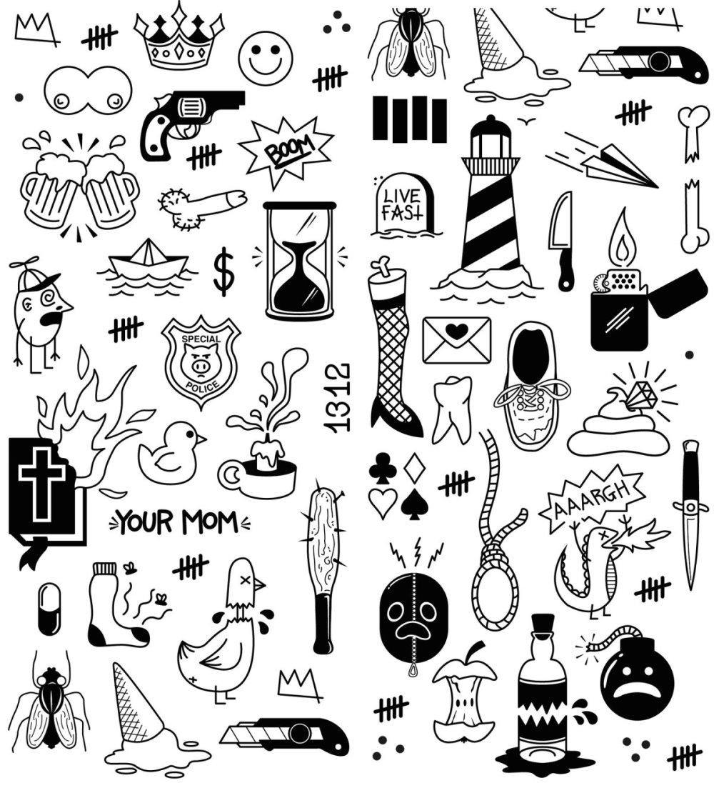 Много маленьких тату