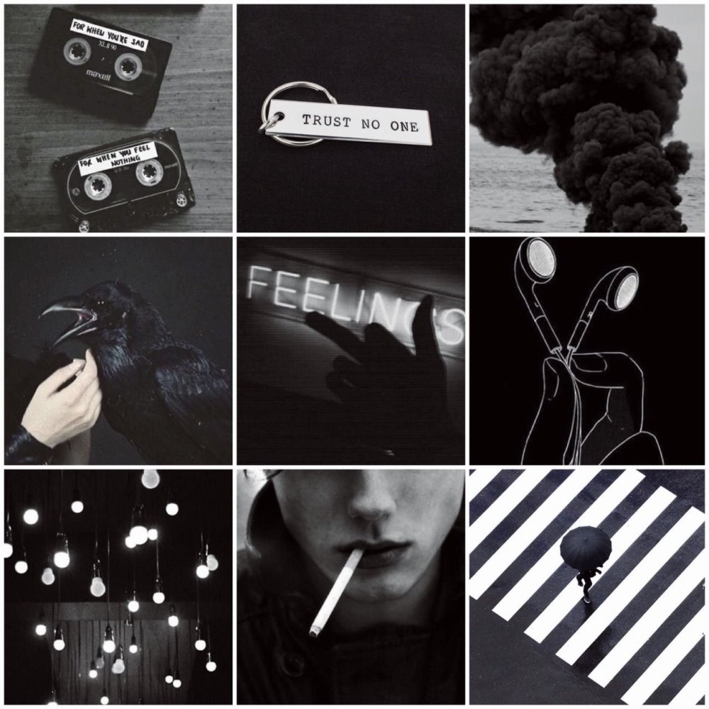 Черно белый коллаж