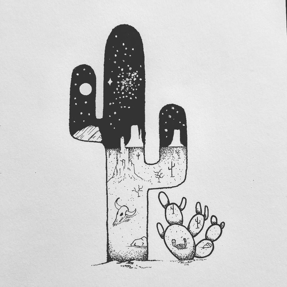 Рисунки в скетчбук чб легкие