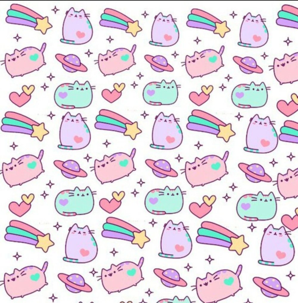 Розовые обои с котиками