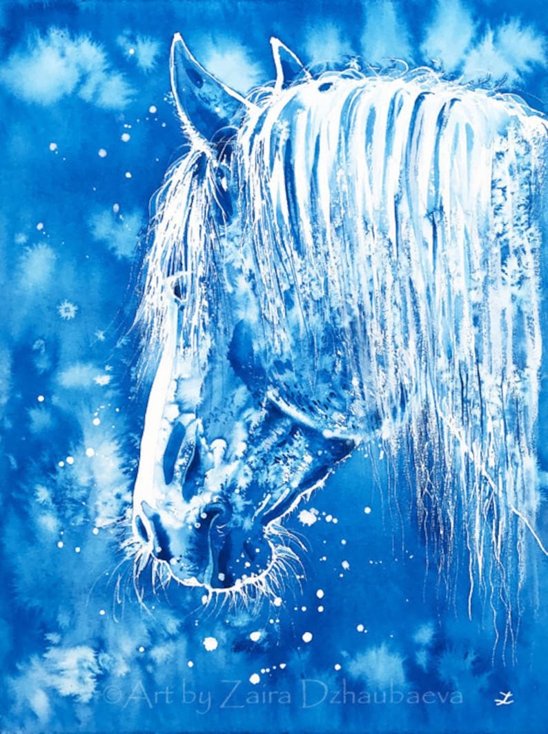 Синяя лошадка