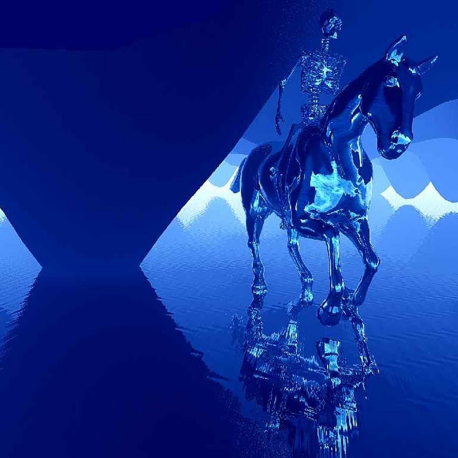 Фон с лошадками голубой