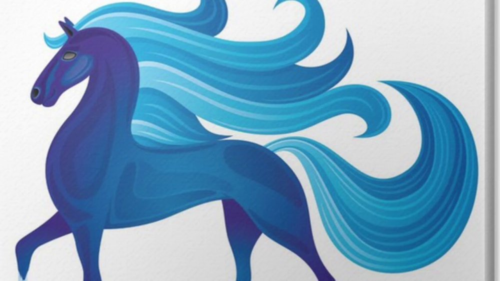 Лошадки белая синяя красная