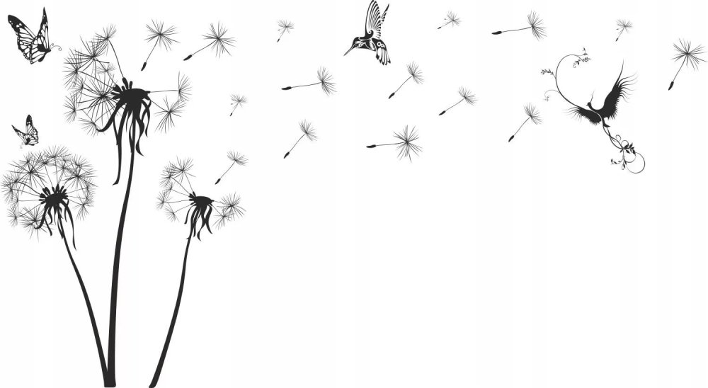 Одуванчик трафарет