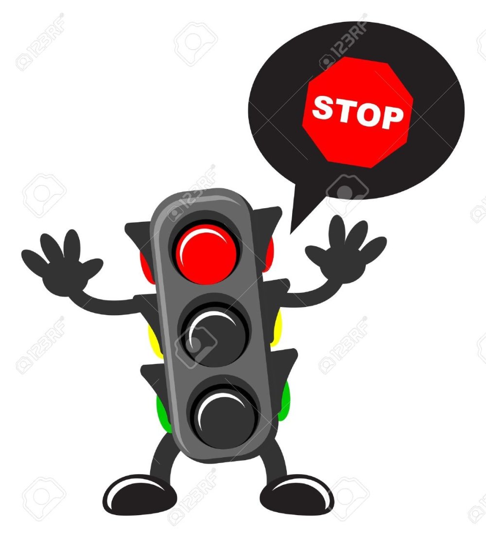 Красный сигнал светофора для детей