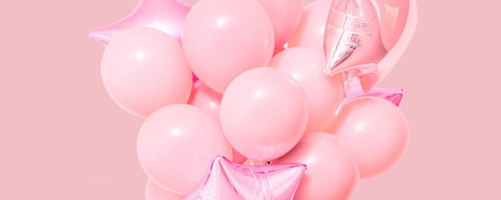 Розовые шары фон