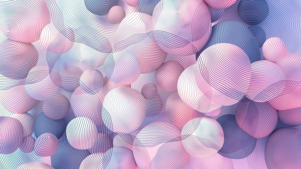 Абстрактный фон розовые шары