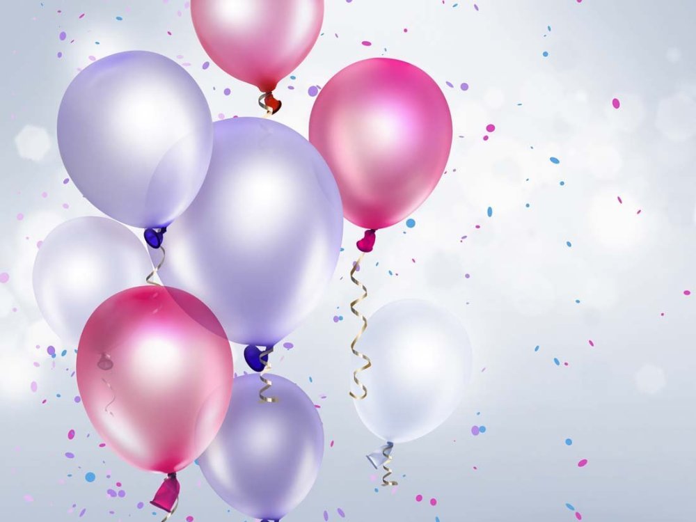 Фон с шарами воздушными вертикальный