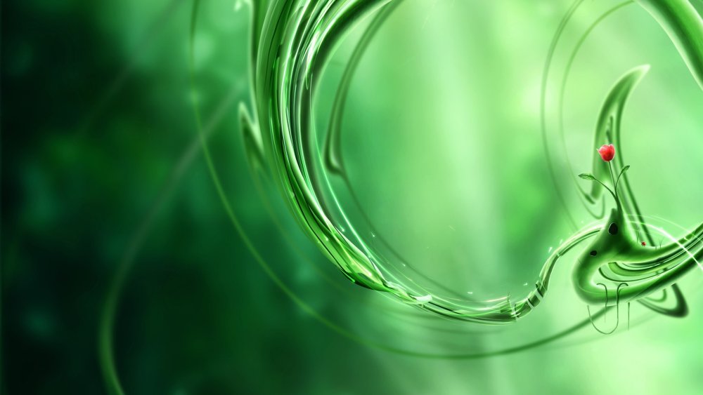 Красивые зелёные обои