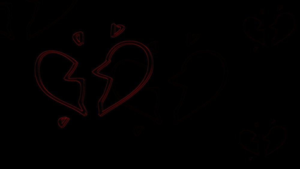 Сердце на черном фоне