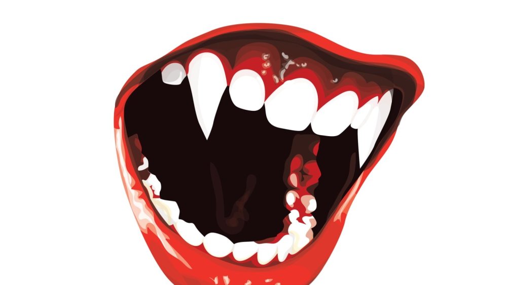 Злое лицо на черном фоне