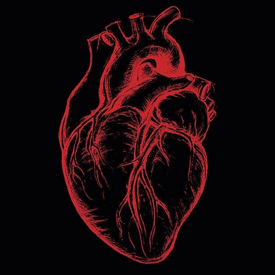 Сердце на черном фоне