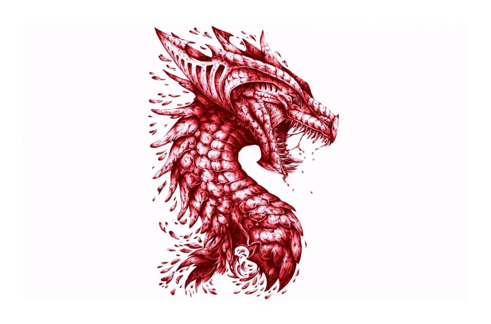 Китайский дракон на черном фоне